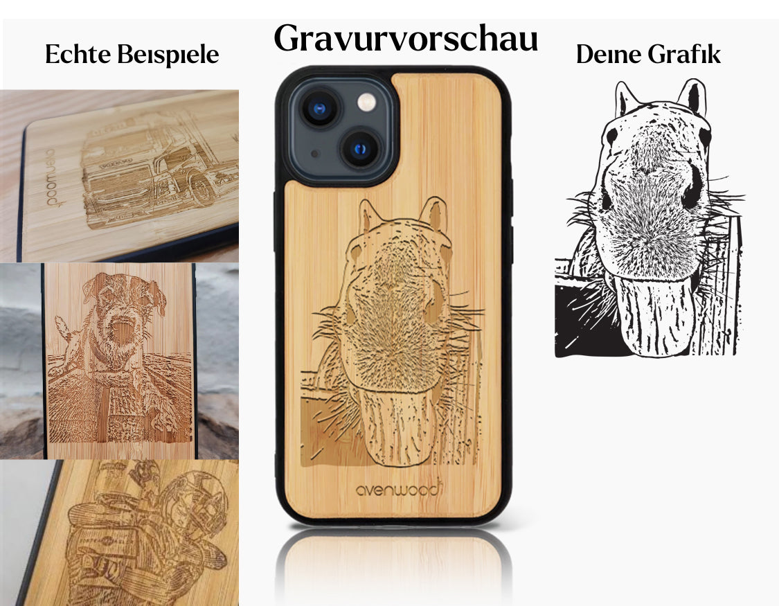 INDIVIDUELL iPhone 14 Bambus-Kunststoff